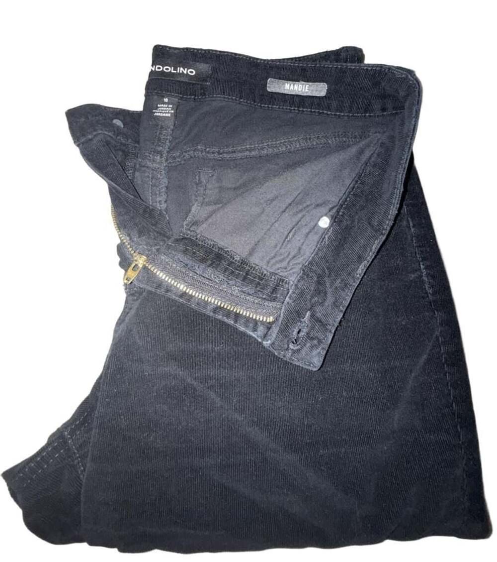 Bandolino Mandie Corduroy Pants Size 10 Black